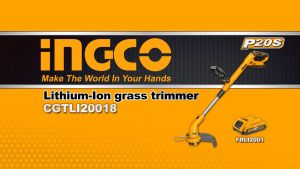INGCO เครื่องตัดหญ้า เล็มหญ้า ไร้สาย 20V รุ่น CGTLI20018 (เครื่องเปล่า) ครบชุดพร้อมใช้งาน