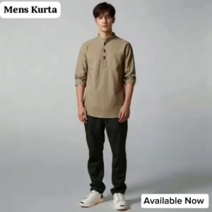 “Kurta Lelaki Eksklusif 6 Butang Moden 2025”