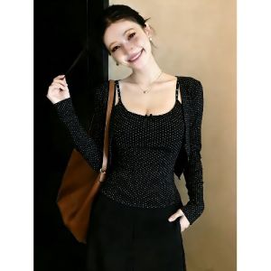 AIYITI | Bộ Áo Blouse Đỏ Chấm Bi Mùa Hè