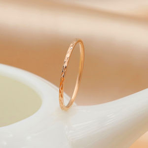 Aesthetic Simple Rose Gold Plated Titanium Steel Ring
