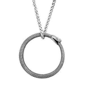 Simple Vintage Ouroboros Necklace Punk Hip Hop Stainless Steel Snake Pendant For Men Women Fashion Jewelry Gifts Dropshipping