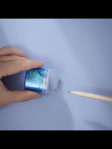 Double Hole Pencil Sharpener With Case Stationary School Supplies Plastic Manual Mechanical Pencil