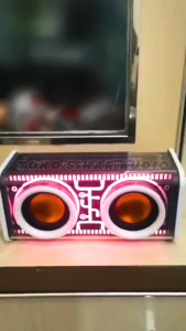 Speaker Bluetooth Full Bass Untuk TV-HP-Laptop-Komputer-Mobil Fitur Bluetooth / Radio FM / TWS / USB / SD Card / AUX | Speaker Mecha Transparan FLECO F-833