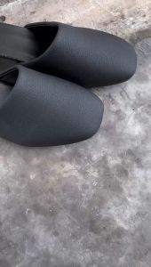 OL daily mid heel soft pu half cuver pump shoes