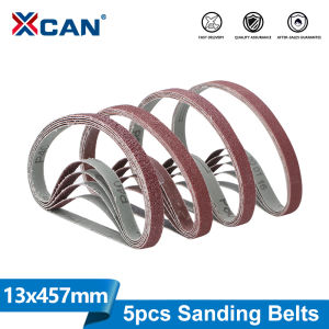 XCAN 13x457mm Sanding Belts 40/60/80/120 Grit Abrasive Sanding Belts Grinding Polishing Tools For Wood Soft Metal Polishing
