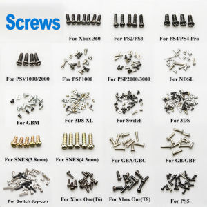 Screw Set Suitable For PS2 PS3 PS4 Pro PS5 Xbox 360 PSP 1000/2000/3000 3DS XL SNES NDSL GB GBA GBP Waiting For Screw Replacemen