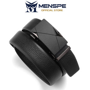 MENSPE Men’s Belt Business Belt Stylish Automatic Buckle Belt PU Leather Waistband Suit Pant Belt Stylish Simple Nice Waistband Durable Belt
