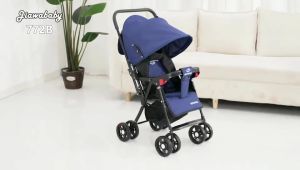 🦁TinyLion🦁รถเข็นเด็ก เข็นหน้า-หลังได้ ปรับได้3ระดับ สายรัดแบบ 5 จุด พับได้ มีพนักพิง ล้อมีเบรค มีโช๊คใช้ได้ตั้งแต่แรกเกิ