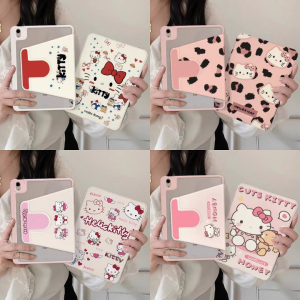 เคสป้องกัน iPad หมุนได้ 360° ลายลูกแมวสุดน่ารัก มีช่องเสียบปากกา Air7 Air6 Gen11 Gen10 pro11