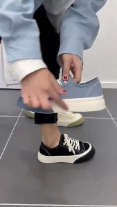 Sepatu Wanita Sneakers Kanvas Premium Korea Twotone Nyaman Fashion Trendy Cewek Sekolah Kuliah