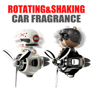 Head shake rotating propeller plane cool bear pilot car air fresheners accessories decoration fun diffuser perfume fragrance men