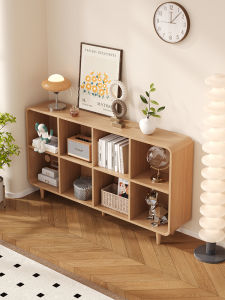 Multifunctional Wall-Mount Storage and Display Cabinet Solid Wood