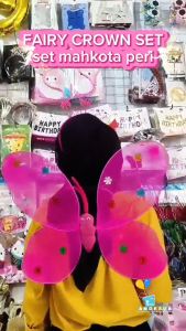 Set Mahkota Peri Pelangi & Tongkat Sayap Kupu-Kupu: Produk Untuk Pesta Dan Acara