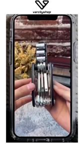 Kunci Shock Lipat & Kunci Obeng 16 in 1: Alat Sepeda Praktis