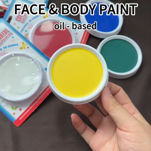 6-Color Facial and Body PaintSafe Water-Soluble Single-Color Face Paint for StageCosplayHalloweenWater-Based Makeup Palette