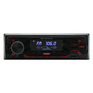 ESSGOO 1 Din Car MP3 Player 7 Lighting Colors Support Bluetooth AUX TF FM Radio Car Stereo Remote Control Black