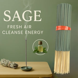 20/50/600/1500 Plant Extract White Sage Aromatherapy Sticks 8.66inch Fresh Air Suitable for Yoga Meditation Purifies the Soul and Eliminates Negative Energy