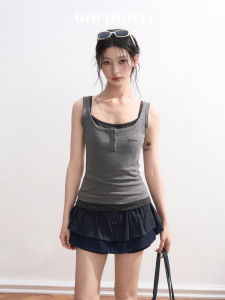BAIDAIFEI | Armhole Cover Slim Fit Short Style Womens Vest