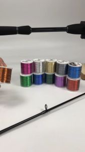 VFOX metallic rod thread 100yds pacbay Rod Building Custom Rod Winding Thread Fishing Rod Builder Rod Guide Cincin Joran Pancing