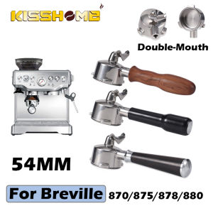 54mm Coffee Portafilter Double Spout With 2-Cup Basket For Breville 870 875 878 880 Espresso Machine Accessories Barista Tools