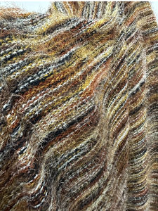 เสื้อคาร์ดิแกนถักสีสันสดใส ผ้าผสมนุ่มสบาย ผ้าขนยาว ผ้าฤดูใบไม้ร่วง/ฤดูหนาว ผ้า DIY สำหรับงานฝีมือ