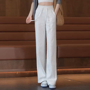 High Waist Loose Womens Sports Pants Straight Leg Spring Autumn Fashionable Casual Trousers Korean Style Long Pants