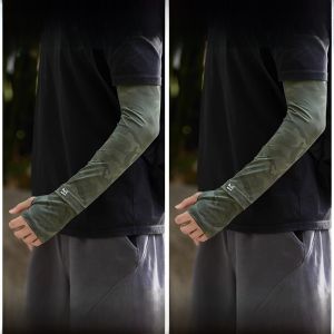 Miiow | Mens Ice Silk Sun Protection Sleeve Covers Summer Outdoor Cycling Protective Gloves Sport Commuting UV Protection Ice Sleeves
