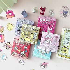 สติกเกอร์ PVC ลายการ์ตูน Sanrio Cinnamoroll กันน้ํา สําหรับตกแต่งสมุดภาพ DIY จํานวน 100 ชิ้น ต่อกล่อง