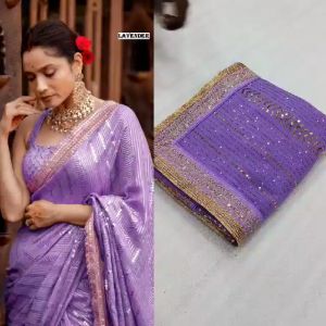 NEW LAUNCHING SUPERHIT BOLLYWOOD ANKITA LOKHANDE SEQUINS SAREE