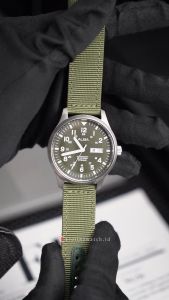 Jam Tangan Pria Alba Mechanical AL4217X1 Automatic Green Dial Green Nylon Strap