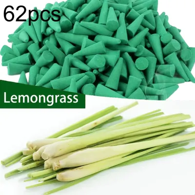 25/62/141Pcs Enlarged and Lengthened Lemon-Scented Cones Lemongrass Extract Special Citronella Scent Suitable for Home Deodorization Yoga Study Room Aromatherapy Aromatherapy Meditation