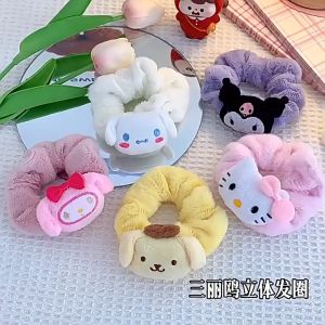 Sanrio Hair Ties 🎀 三丽鸥发圈 Getah Rambut Cinnamoroll Melody Cartoon Cute Hair Accessories Kuromi Melody Kitty