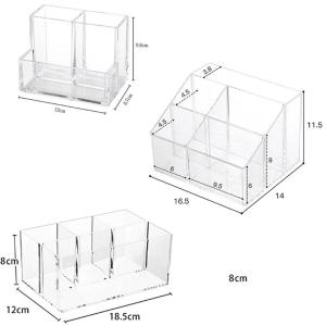 Hộp Đựng Bút Acrylic Trong Suốt Dung Tích Lớn Để Bàn Làm Việc Văn Phòng Phẩm Học Sinh Ký Túc Xá Ngăn Xếp Lý Tưởng Cho Văn Phòng