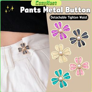 C.N. Universal Flower Waist Buckle For Women Adjustable Waist Clip Jeans Pants Pin Brooch