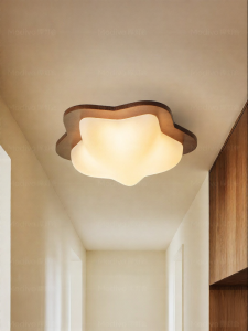 FANCY LAMP CLUB | Walnut Wood Mid-Century Cream Style Creative Starlight Pendant Light