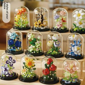 JIFANPAUL | Simulated Flower Building Blocks Kit for Girls