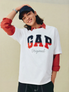 Gap | Two-tone Logo Patched Cotton Short Sleeve T-shirt