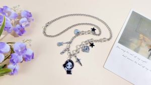 Bandai | NANA Anime Theme Necklace Nana Osaki Pendant Guitar Star Love Sweet Cool Punk Style Stacked Collarbone Chain