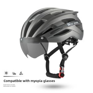 West Biking | Bicycle Helmet with Windshield and Tail Light