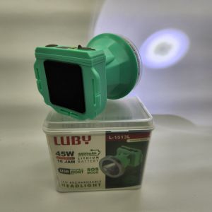 Senter kepala Luby 45 watt L 1513 Headlamp Luby headlight waterproof charger usb tipe C