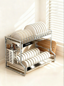 MODERN SWEETHOME | Multi-purpose Dual-layer Drainage Kitchen Storage Rack