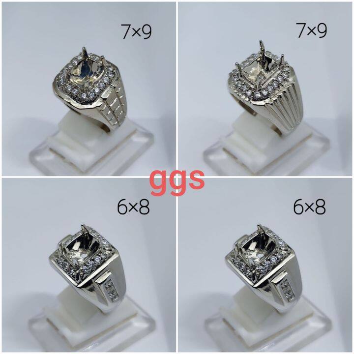 ring cincin alpaka super emban ikatan batu permata akik warna