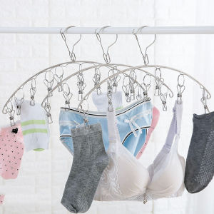 Móc Phơi Đồ Inox Kèm Kẹp Móc Phơi Tất Đa Năng Tiện Lợi Chống Rơi Móc Phơi Giày Kẹp Phơi Đồ Trẻ Em