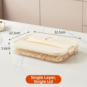 LONGSTAR | Food Grade Freezer Safe Storage Box For Dumplings Wonton