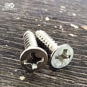 สกรูเกลียวปล่อยหัวแบน 6x5/8 - สมาชิกสำหรับการแพ็ค 100 ตัว