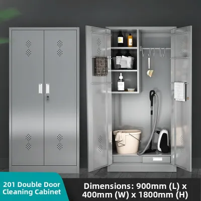 SHANNAIER | Broom and Mop Storage Cabinet