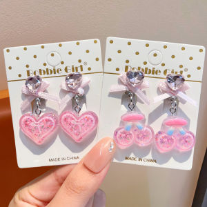 Sweet Heart Bow Diamond Earrings for Girls