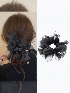 WENZHU | Retro High-End Waterdrill Net Yarn Hair Band
