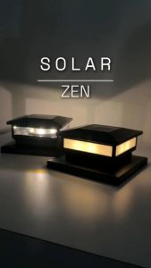 SL LIGHTING | Solar Post Light โคมไฟหัวเสาโซล่า แสง 3000K รุ่น SOLARZEN แบบกระจกใส และ กระจกขุ่น
