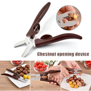Stainless Steel Chestnut Clip Multifunctional Walnut Plier Chestnut Cut Scissors Walnuts Nuts Opener Clip Kitchen Gadgets